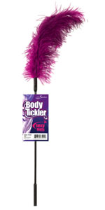 Burgundy Ostrich Feather Tickler ~  SS700-04