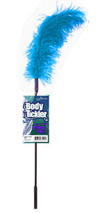 Teal Ostrich Feather Tickler ~  SS700-06