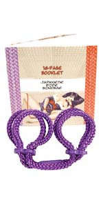 Japanese Silk Love Rope Purple Wrist Cuffs