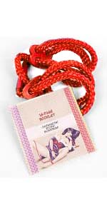 Japanese Silk Love Rope Red Ankle Cuffs