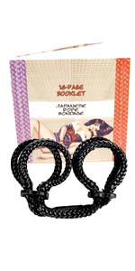 Japanese Silk Love Rope Black Wrist Cuffs