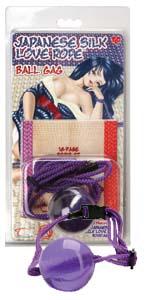 Japanese Silk Love Rope Purple Ball Gag ~ TS1498-6