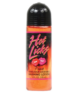 Hot Licks Peach Flavored Warming Lotion