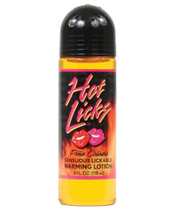 Hot Licks Pina Colada Flavored Warming Lotion