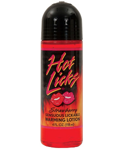 Hot Licks Strawberry Flavored Warming Lotion