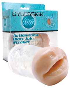 Cyberskin Ice Action View Blow Job Stroker