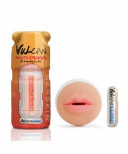 Vulcan Cyberskin Mouth Stroker and Warming Lube  Light