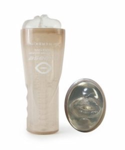 Cyberskin Release Vibrating Deep Throat Stroker Clear