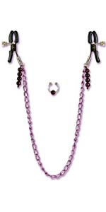 Purple Chain Nipple Clamps