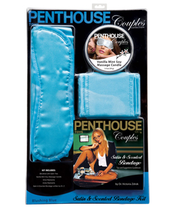 Penthouse Satin and Scented Bondage Kit Blue