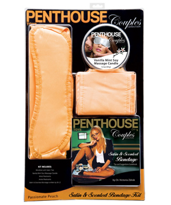Penthouse Satin and Scented Bondage Kit Peach
