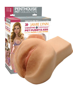 Penthouse Pet Jamie Lynn Vibrating CyberSkin Pet Pussy and Ass