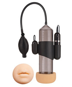 Supreme Vibrating Penis Pump Mouth Black