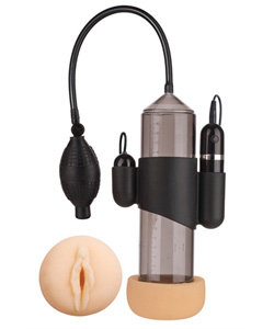 Supreme Vibrating Penis Pump Vagina Black