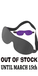 Black Blindfold with Purple Fur ~  SPL-8M-13P