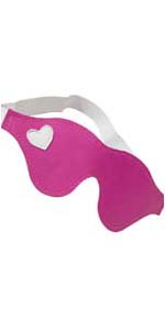 Pinkline Leather Heart Blindfold ~  SPL-8M-6K