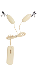 Ivory Vibrating Alligator Nipple Clamps ~  SPV-01