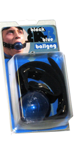 Spartacus 2 Inch Black and Blue Ball Gag ~ SPL-08N25BB