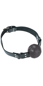 Spartacus Large Black Rubber Ball Gag - Buckle Fastener ~  SPL-8N-13