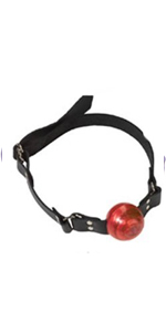 Spartacus 1.5 Inch Red Ball Gag - Buckle Fastener ~  SPL-8N-20