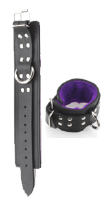 Spartacus Purple Faux Fur Lined Wrist Restraints ~  SPL-8C-1P