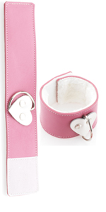 Pink Leather Wrist Restraints ~  SPL-8H-1K