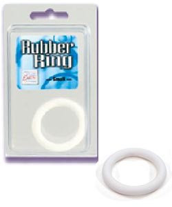White Rubber Cock Ring - Available In 3 Sizes