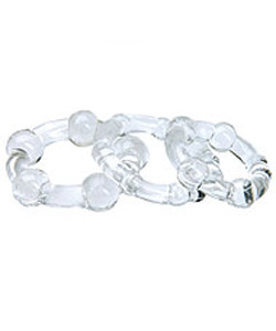 Silicone Island Rings, Clear ~  SE1429-00