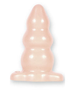 Triple Ripple Butt Plug, White Large - DJ0247-02