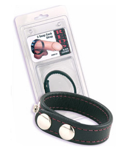 3 Snap Leather Cock Strap - DJ2000-01