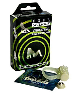 Glow In The Dark Vibrating Ring and Condom
