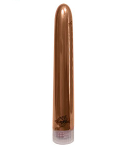 7 Inch Chocolate Colored Metallic Vibrator
