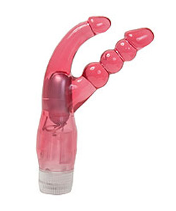 Double Duty Waterproof Red Vibrator