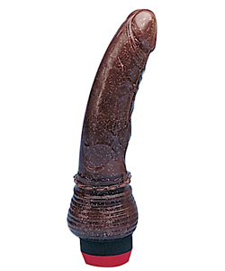 Jelly Cock Vibrator Brown