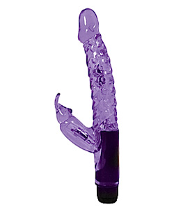 Mini Rabbit Jelly Vibro Wand Purple