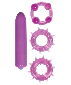 Silicone Pleasure Rings Kit Purple