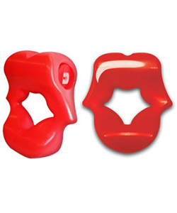 Rocks Off Hot Lips Cock Ring Red