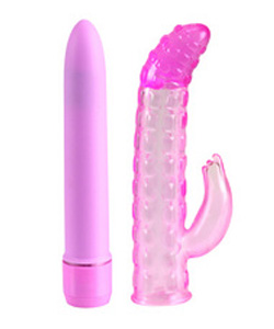 Aquarius Hydro Vibrator with Sleeve Pink