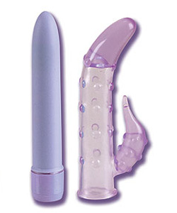 Aquarius Hydro Vibrator with Sleeve Purple