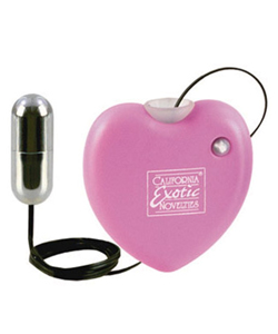 Retractable Heart Massager Pink