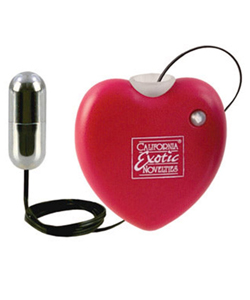 Retractable Heart Massager Red