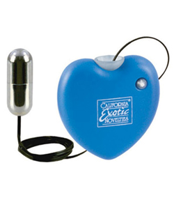 Retractable Heart Massager Blue
