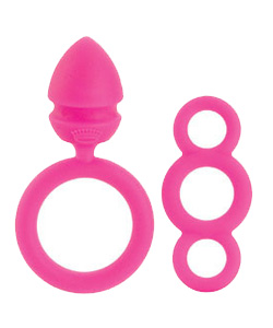 Touche Mystique Pink Vibrating Cock Rings