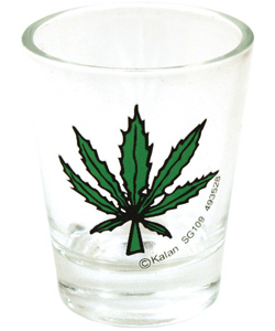 Pot Leaf Shot Glass