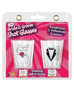 Bride and Groom Shot Glasses