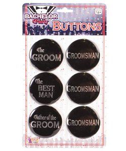 Bachelor Party Groom Buttons