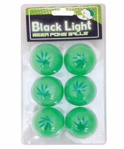 Pot Leaf Beer Pong Balls Black Light 