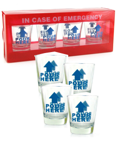 In Case of Emergency Shot Glasses