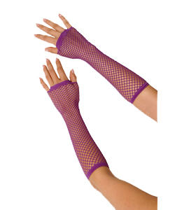 Long Fishnet Gloves Purple[EL-1041PR]