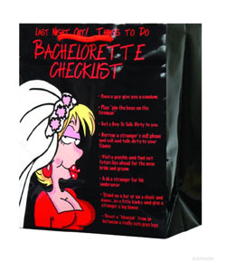 Last Night Out Bachelorette Checklist Gift Bag[EL-5992-77]